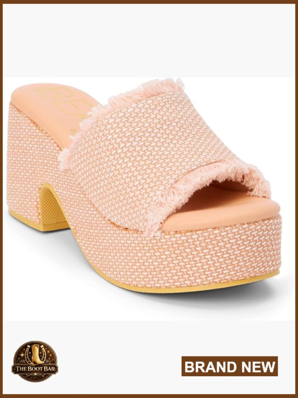 Chunky Platform Mule Sandals with Block Heel - Open Toe